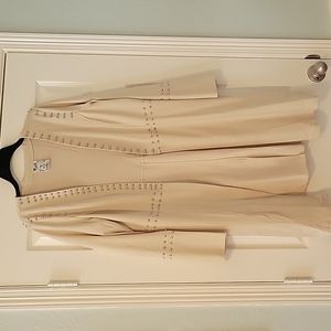 Vocal Light Weight Studded Beige Cardigan Size Large